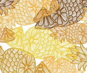 Lines fruit seamless pattern vectors 10