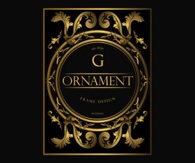 Luxury golden ornament frame vectors 01