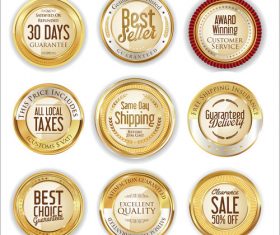 Luxury retro badge and labels vectors 01