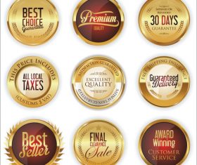 Luxury retro badge and labels vectors 02