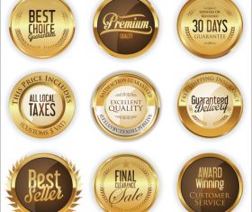 Luxury retro badge and labels vectors 03