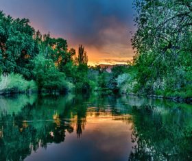 Magical beautiful natural scenery Stock Photo 07