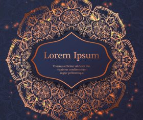 Mandala ornaments with vintage background vector 03