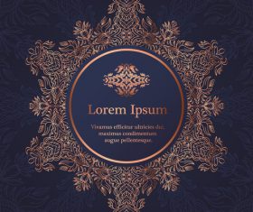 Mandala ornaments with vintage background vector 04