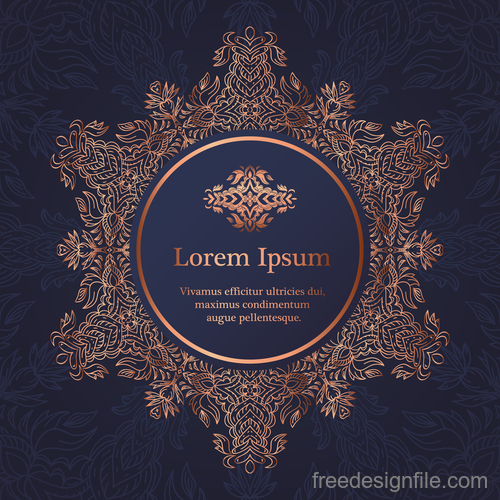 Mandala ornaments with vintage background vector 04