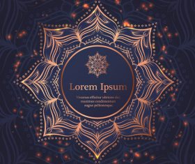 Mandala ornaments with vintage background vector 06