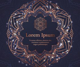 Mandala ornaments with vintage background vector 07