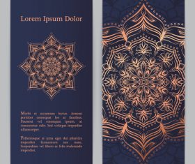 Mandala pattern banners vector material 02