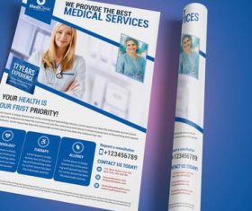 Medical Services Flyer and Poster PSD Template