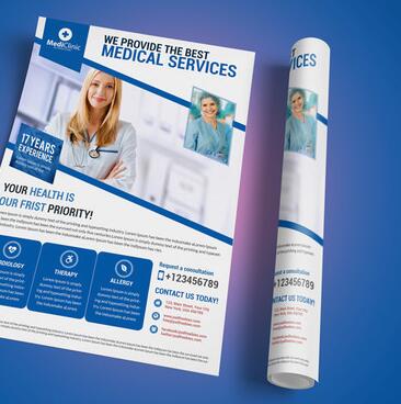 Medical Services Flyer and Poster PSD Template