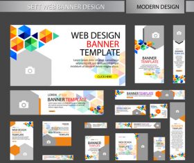 Mega banner design vectors 02