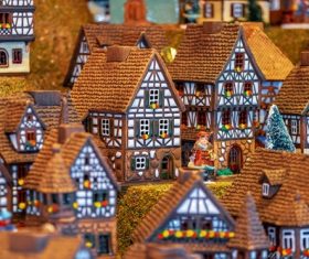 Miniature house building Stock Photo