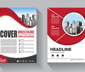 Modern cover brochure template design vector 03