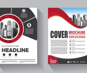 Modern cover brochure template design vector 04