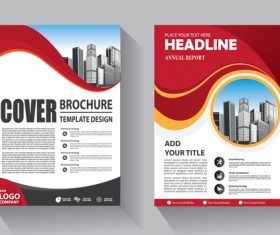 Modern cover brochure template design vector 07