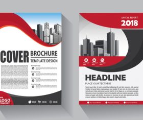 Modern cover brochure template design vector 08