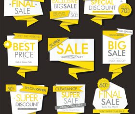 Modern sale banners and labels modern vector collection
