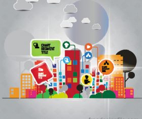 Modern urban infographic chart vectors 02