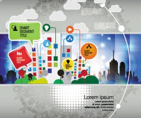Modern urban infographic chart vectors 06
