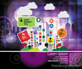 Modern urban infographic chart vectors 07