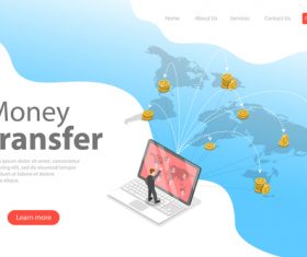 Money transfer business template vector