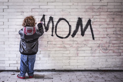 Mother Graffiti Stock Photo