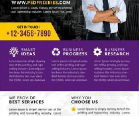 Multipurpose Corporate Business Flyer with Brochure PSD Template