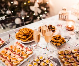 New Years Eve Party Food Stock Photo