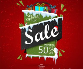 New year special offer sale design vector