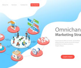 Omnichannel marketing strategy business template vector