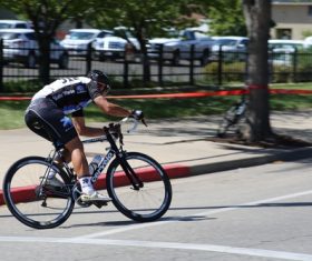 People ride mountain bike Stock Photo 02