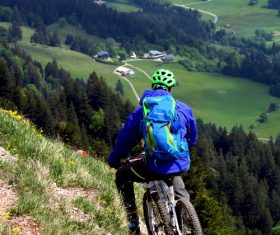 People ride mountain bike Stock Photo 05