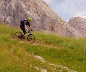 People ride mountain bike Stock Photo 09