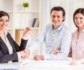 Realtor trader manager rental real estate property Stock Photo 01