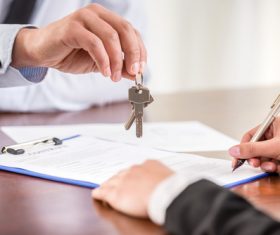 Realtor trader manager rental real estate property Stock Photo 02