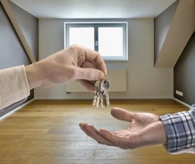 Realtor trader manager rental real estate property Stock Photo 05