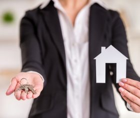 Realtor trader manager rental real estate property Stock Photo 07