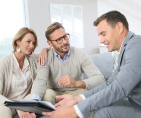 Realtor trader manager rental real estate property Stock Photo 09