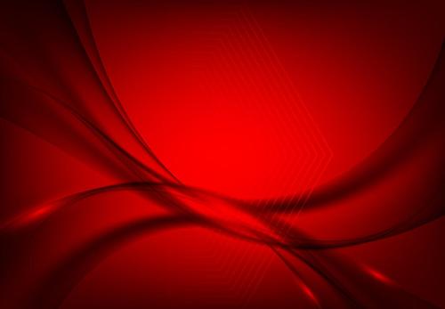 Red wavy gentle abstract vectors 01