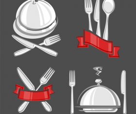 Restaurant labels set vector