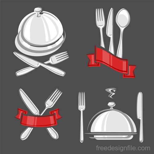 Restaurant labels set vector