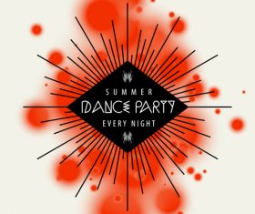 Rock party poster with flyer template vectors 01