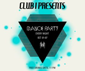 Rock party poster with flyer template vectors 04