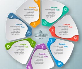 Round infographic template vector design 01