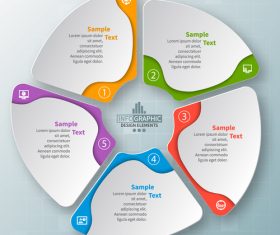 Round infographic template vector design 03