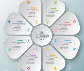 Round infographic template vector design 06