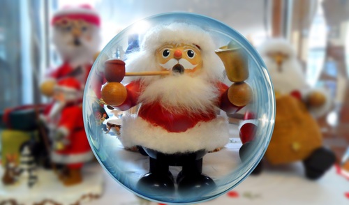 Santa Claus crystal ball Stock Photo