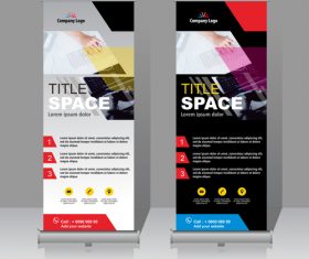 Scrolls vertical banners company vector 03
