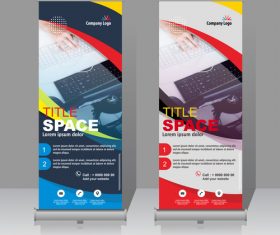 Scrolls vertical banners company vector 04