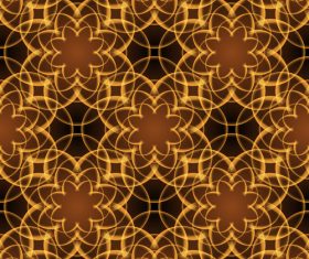 Shininy brown floral pattern vector